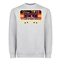 Heather Grey vintage 1990 60th birthday cassette 30 years old 60 years Heavyweight Sweatshirt - Bettercallsaul