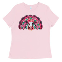 Bubblegum Pink valentines day pink gemstones baby calf rainbow Ladies Tee - Jasminsmagicworld