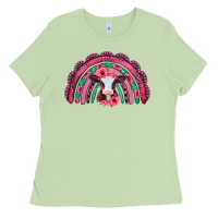 Matcha valentines day pink gemstones baby calf rainbow Ladies Tee - Jasminsmagicworld