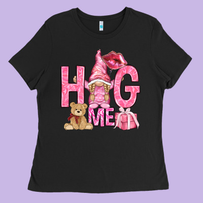 Hug Me With Gnome Ladies Tee Designed By Nancycooperartshop