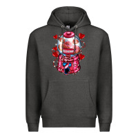 Charcoal Heather kiss  machine  olivia Premium Hoodie - OliviaCreatesArt