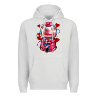 Dove Grey kiss  machine  olivia Premium Hoodie - OliviaCreatesArt