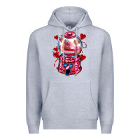Heather Grey kiss  machine  olivia Premium Hoodie - OliviaCreatesArt