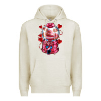 Oatmeal Heather kiss  machine  olivia Premium Hoodie - OliviaCreatesArt