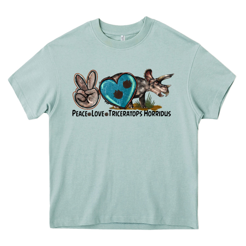Peace Love Triceratops Horridus Heavy Core Tee by LillyAllenDesigns | Teevron