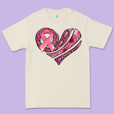 Breast Cancer Awareness Heart Premium Tee Designed By Jasminsmagicworld