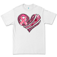 White breast cancer awareness heart Premium Tee - Jasminsmagicworld