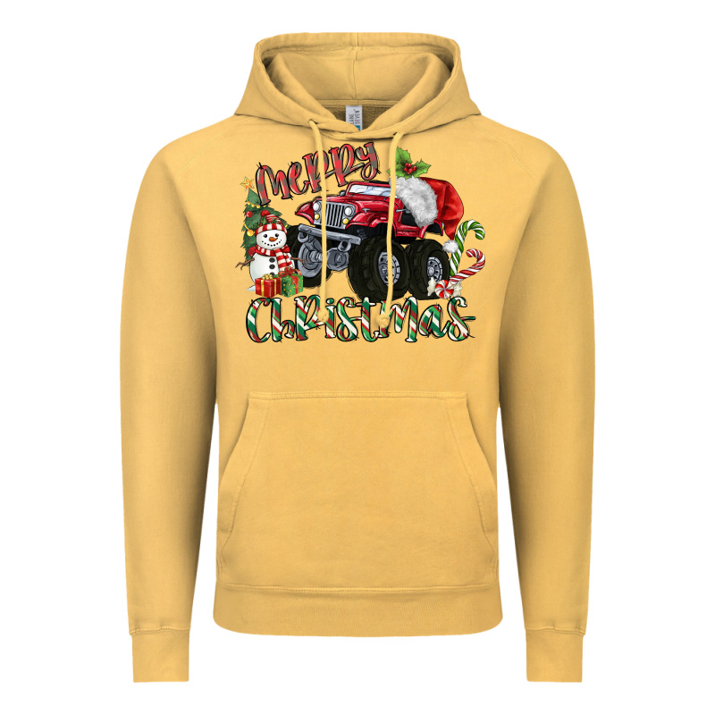 Merry Christmas Monster Truck Vintage Hoodie by MaliasSmallBusiness | Teevron