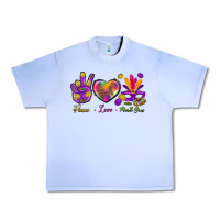 Grape Ice Peace Love Mardi Gras Urban Heavy Tee - BundleAndBundleShop