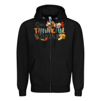 Black one thankful teacher Zipper Hoodie - CowGirlArtShop