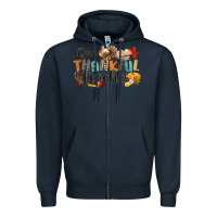 Navy one thankful teacher Zipper Hoodie - CowGirlArtShop