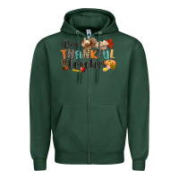 Sports Green one thankful teacher Zipper Hoodie - CowGirlArtShop