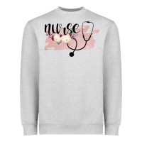 Heather Grey Nurse Floral Heavyweight Sweatshirt - Bettercallsaul