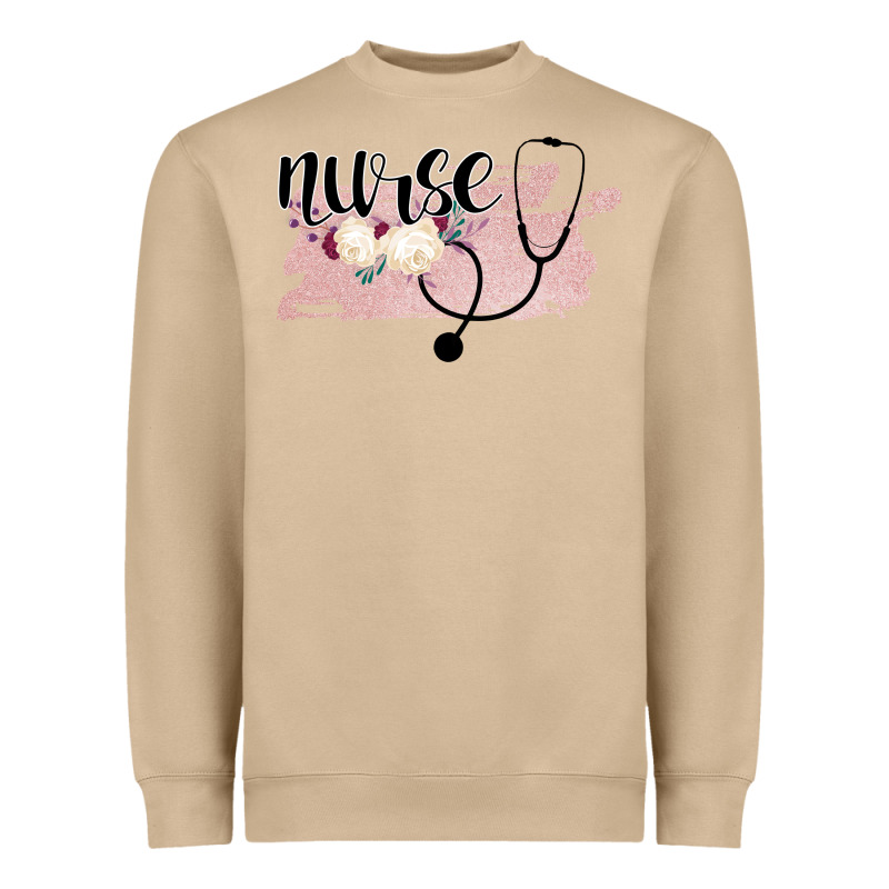 Nurse Floral Heavyweight Sweatshirt by Bettercallsaul | Teevron