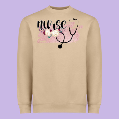 Nurse Floral Heavyweight Sweatshirt Designed By Bettercallsaul