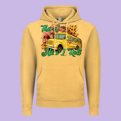 This Is How I Roll Woman Bus Driver Vintage Hoodie Designed By Jasminsmagicworld