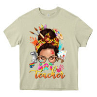 Mossy art teacher messy bun Heavy Core Tee - NancyCooperArtShop