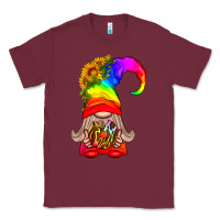 Burgundy LGBTQ+ Pride Gnome With Donut Classic Tee - BundleAndBundleShop