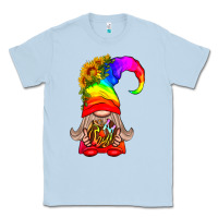 Dusty Blue LGBTQ+ Pride Gnome With Donut Classic Tee - BundleAndBundleShop