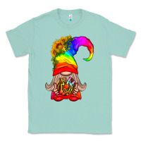 Seafoam LGBTQ+ Pride Gnome With Donut Classic Tee - BundleAndBundleShop