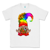 White LGBTQ+ Pride Gnome With Donut Classic Tee - BundleAndBundleShop