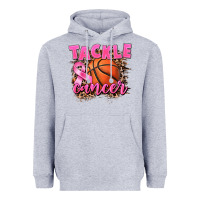 Heather Grey Tackle Cancer Basketball Heavyweight Hoodie - FaDigitalArtStudio
