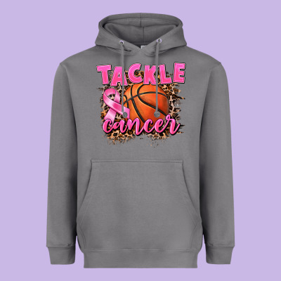 Tackle Cancer Basketball Heavyweight Hoodie Designed By Fadigitalartstudio