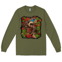 Army Green valentines day cowboy cactus rose Long Sleeve Tee - RanaPortraitStore