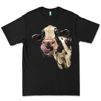 Black Cute Holstein Heifer Premium Tee - LillyAllenDesigns