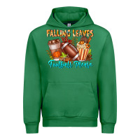 Emerald Falling Leaves Football Please Urban Hoodie - CowhideDigitalArt