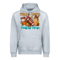 Heather Grey Falling Leaves Football Please Urban Hoodie - CowhideDigitalArt