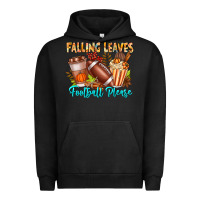 Pigment Black Falling Leaves Football Please Urban Hoodie - CowhideDigitalArt