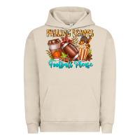 Pigment French Oak Falling Leaves Football Please Urban Hoodie - CowhideDigitalArt