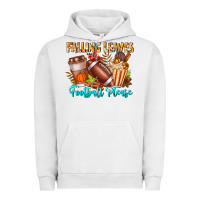 Pigment Lunar Rock Falling Leaves Football Please Urban Hoodie - CowhideDigitalArt