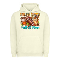 Pigment Pistachio Falling Leaves Football Please Urban Hoodie - CowhideDigitalArt