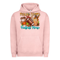 Pigment Salmon Falling Leaves Football Please Urban Hoodie - CowhideDigitalArt