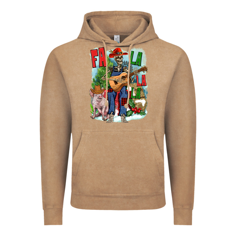 Fa La La La Skeleton Farm Vintage Hoodie by NancyCooperArtShop | Teevron