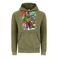 Vintage Olive Fa la la la skeleton farm Vintage Hoodie - NancyCooperArtShop