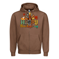 Chestnut happy thanksgiving Zipper Hoodie - CowGirlArtShop