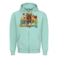Seafoam happy thanksgiving Zipper Hoodie - CowGirlArtShop
