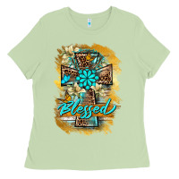 Matcha western cross blessed lily butterfly Ladies Tee - BarkalooDesign