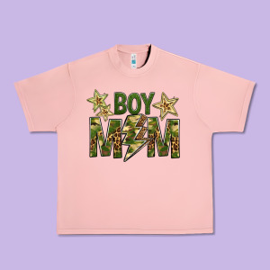 Boy Mom Urban Heavy Tee Designed By Bundleandbundleshop