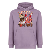Lavender Better together Valentine's Day Heavyweight Hoodie - FaDigitalArtStudio