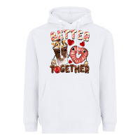 White Better together Valentine's Day Heavyweight Hoodie - FaDigitalArtStudio