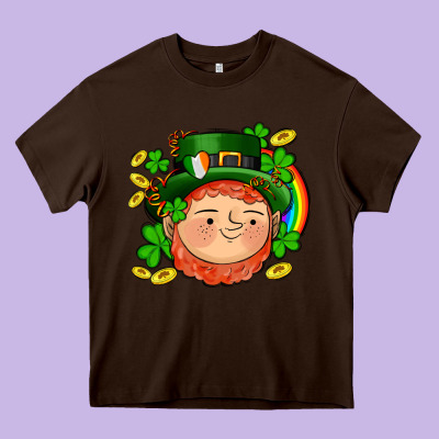 St Patricks Elf Heavy Core Tee Designed By Adodesignshop