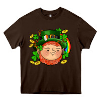 Chocolate Brown st patricks elf Heavy Core Tee - AdoDesignShop
