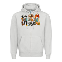 Dove Grey one thankful nurse Zipper Hoodie - CowGirlArtShop