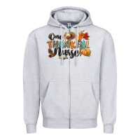Heather Grey one thankful nurse Zipper Hoodie - CowGirlArtShop
