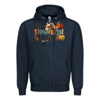Navy one thankful nurse Zipper Hoodie - CowGirlArtShop