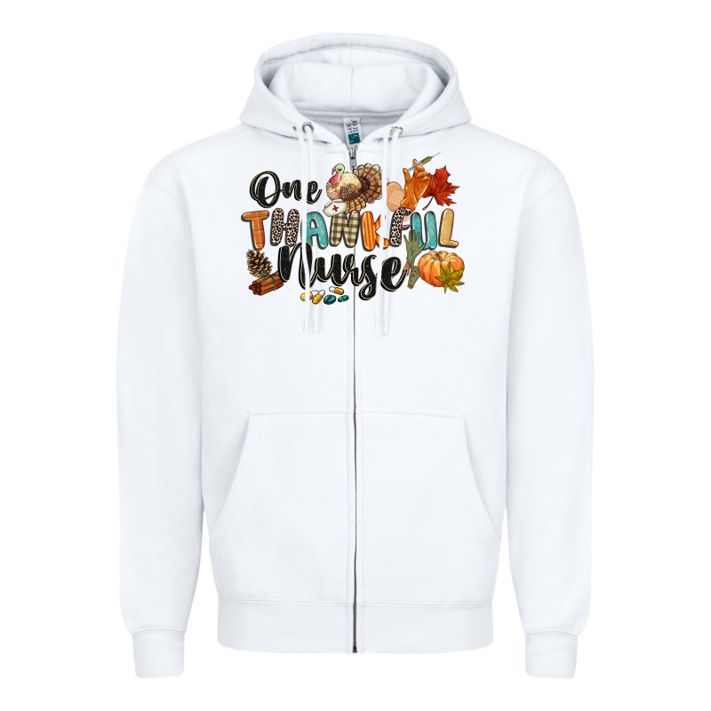 One Thankful Nurse Zipper Hoodie by CowGirlArtShop | Teevron